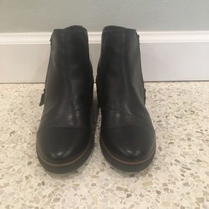 Clarks Collection Black Ankle Booties